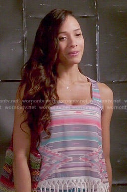 Rosie's fringed tank top on Devious Maids