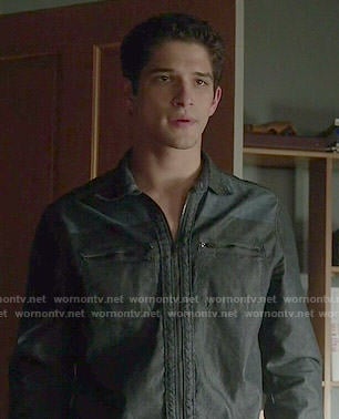 Scott's chambray zip front shirt on Teen Wolf