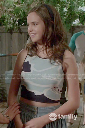Sophia's blue floral crop top on The Fosters