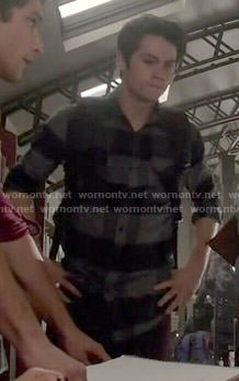 Stiles's grey checked shirt on Teen Wolf