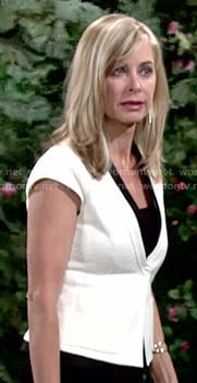 Ashley’s white short sleeved jacket on The Young and the Restless