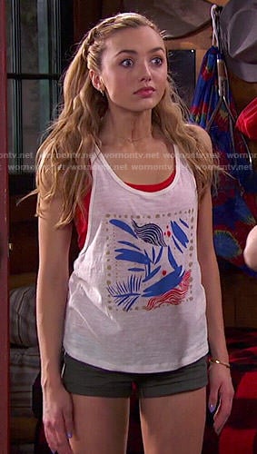 Emma's graphic tank top on Bunk'd