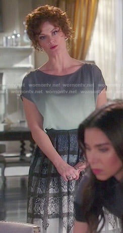 Evelyn's ombre lace print skirt on Devious Maids