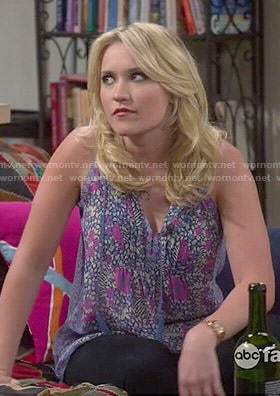 WornOnTV: Gabi’s floral sleeveless top on Young and Hungry | Emily ...