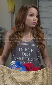Sofia’s 18 Rue Des Moureux.. tank top on Young and Hungry