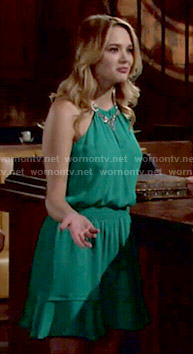Summer’s green dress on The Young and the Restless