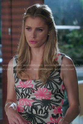 Taylor’s black and pink flower print dress on Devious Maids
