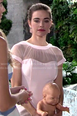 Victoria’s pink illusion dress on The Young and the Restless