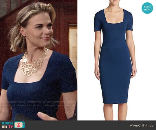 ALC Williamson Dress in Azure worn by Phyllis Newman (Gina Tognoni) on The Young and the Restless