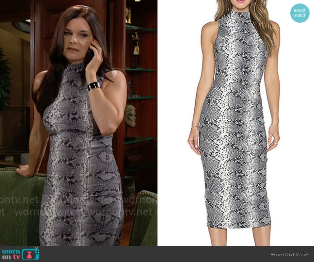 Elizabeth and James  Boa Dress worn by Katie Logan (Heather Tom) on The Bold and the Beautiful