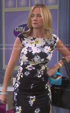 Eve’s black floral dress on Days of our Lives