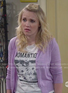 Gabi’s Romantique graphic top on Young and Hungry