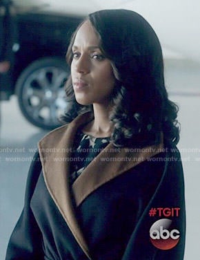 Olivia's two-tone coat on Scandal