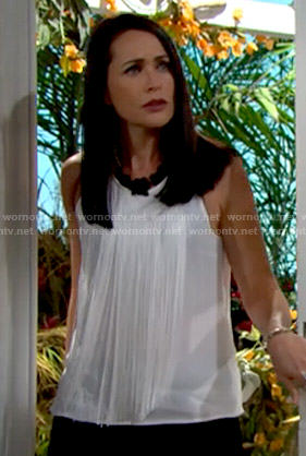 Quinn's white fringed top on The Bold and the Beautiful