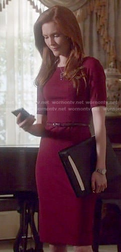 Abby’s burgundy dress on Scandal