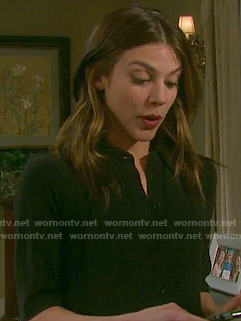 Abigail’s black shirtdress on Days of our Lives