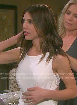 Abigail’s open back wedding dress on Days of our Lives