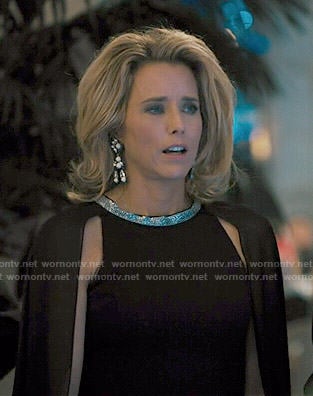 Elizabeth’s black caped gown on Madam Secretary