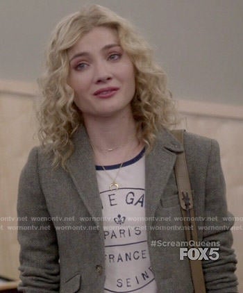 Grace’s stamp graphic tee on Scream Queens