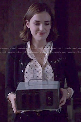 Jemma's dotted print blouse on Agents of SHIELD