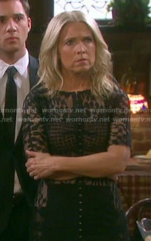 Jennifer’s black lace dress on Days of our Lives