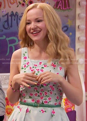 Liv’s mint green dress with pink flowers on Liv and Maddie