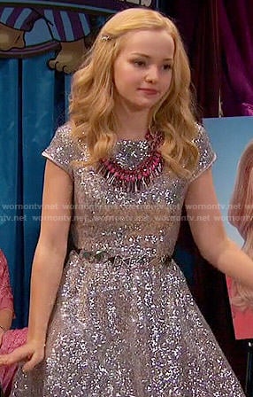 Liv's silver sequin dress on Liv and Maddie
