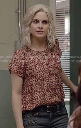 Liv's red floral top on iZombie