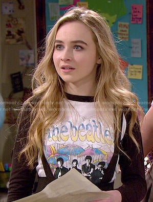 Maya's Beatles tee on Girl Meets World