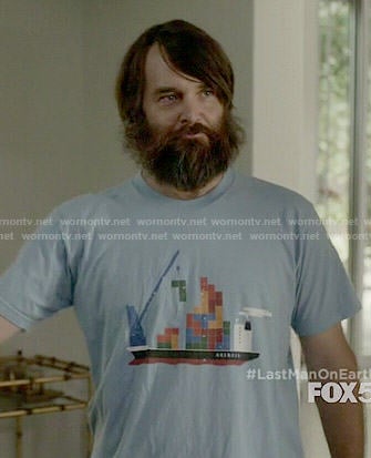 Phil’s blue tetris t-shirt on Last Man on Earth