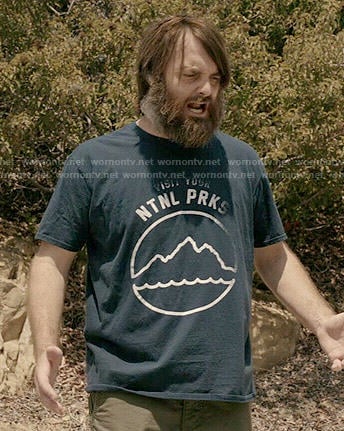 Phil's 'Visit Your Ntnl Prks' t-shirt on Last Man on Earth