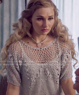 Scarlett’s crochet top on Nashville