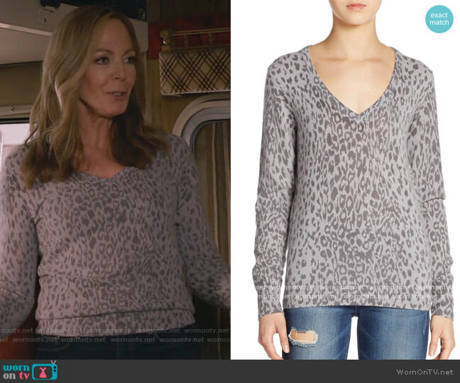 WornOnTV: Bonnie's grey leopard print sweater on Mom