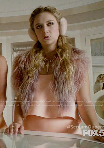 WornOnTV: Chanel 3's coral top and skirt set on Scream Queens, Billie  Lourd