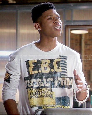 Hakeem's sequin E.B.C graphic tee on Empire