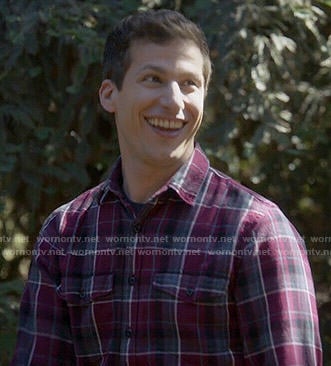 Jake’s purple plaid shirt on Brooklyn Nine-Nine