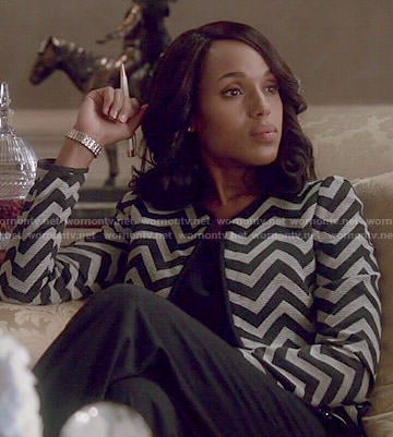 Olivia’s chevron striped jacket on Scandal