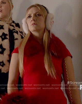 WornOnTV: Chanel 5's SELFIE top and gold and white fur jacket on Scream  Queens, Abigail Breslin
