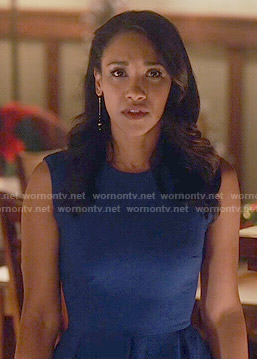 WornOnTV: Iris’s blue pleated dress on The Flash | Candice Patton ...