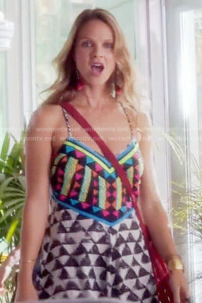 Phoebe's mixed print maxi dress on Girlfriends Guide to Divorce
