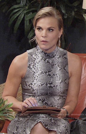 Phyllis’s snake print dress on The Young and the Restless