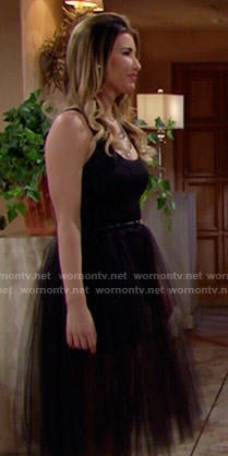 Steffy’s black tulle skirted dress on The Bold and the Beautiful