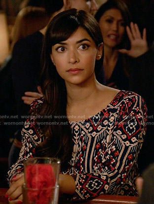 Cece's printed romper on New Girl