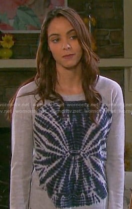 Ciara’s tie dye sweater on Days of our Lives