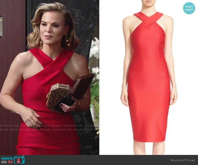 Ted Baker Erskine Dress in Red worn by Phyllis Newman (Gina Tognoni) on The Young and the Restless