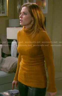 Theresa's mustard yellow turtleneck sweater on Days of our Lives