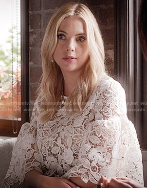 Hanna’s white lace top on Pretty Little Liars