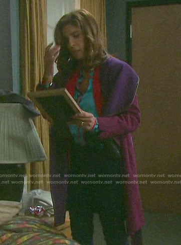 Hope’s red and purple coat on Days of our Lives