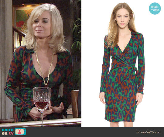 WornOnTV: Ashley’s green and brown leopard print dress on The Young and ...