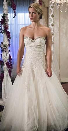Felicity's wedding dress on Arrow